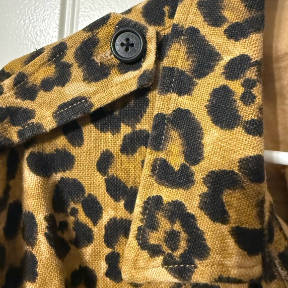Lauren by Ralph Lauren Linen Leopard Print Button-Up Jacket size XL - Picture 4 of 11